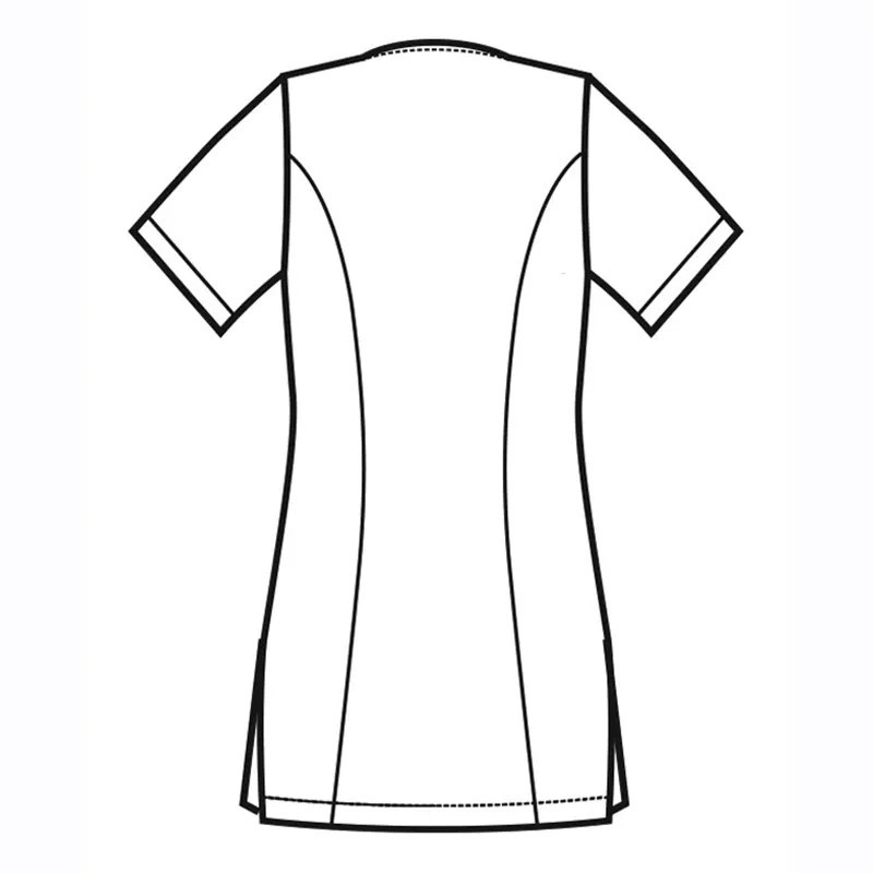 Casaca laboral de mujer Delhi blanca con detalles verde mela - Uniformes para farmacia y enfermería