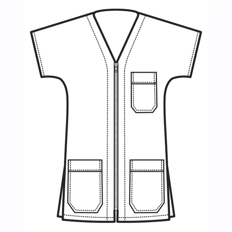 Casaca laboral Milano unisex negra con cremallera Isacco
