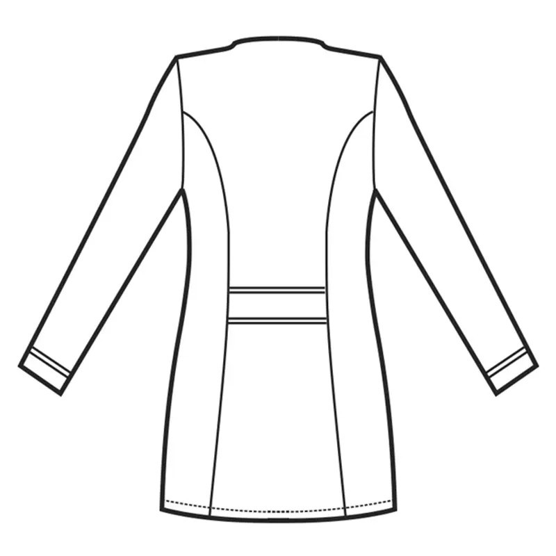 Casaca laboral de mujer Aruba negra con detalles fucsia de manga larga Isacco