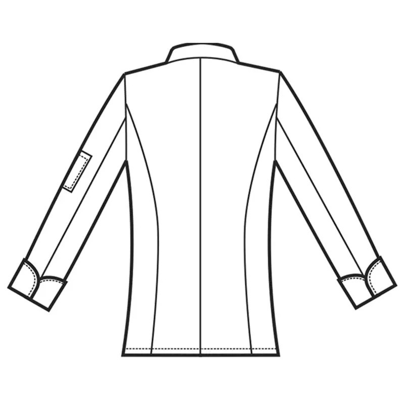 Chaqueta de chef Panama negra con detalle en rojo Isacco - Uniformes de chef