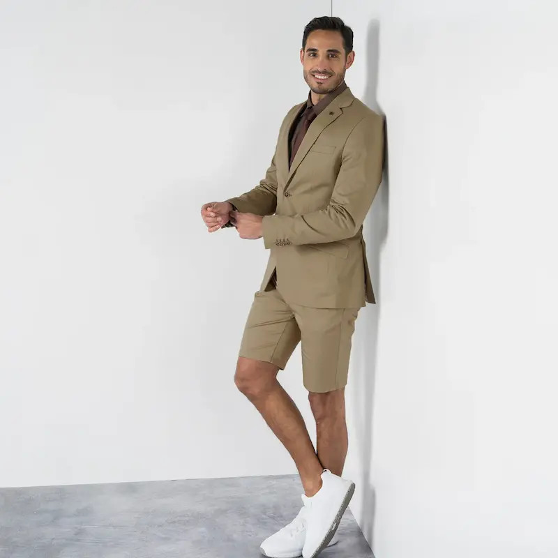 Pantalón bermuda de hombre Cold beige hueso - Gary's 778700