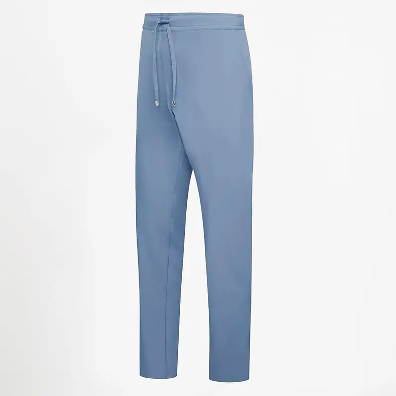 Pantalón sanitario hombre celeste microfibra 360 con bolsillo francés - Gary's