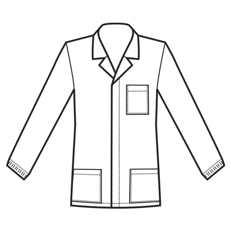 Chaqueta médica Peter blanca con detalles azul Blu Cina - Isacco