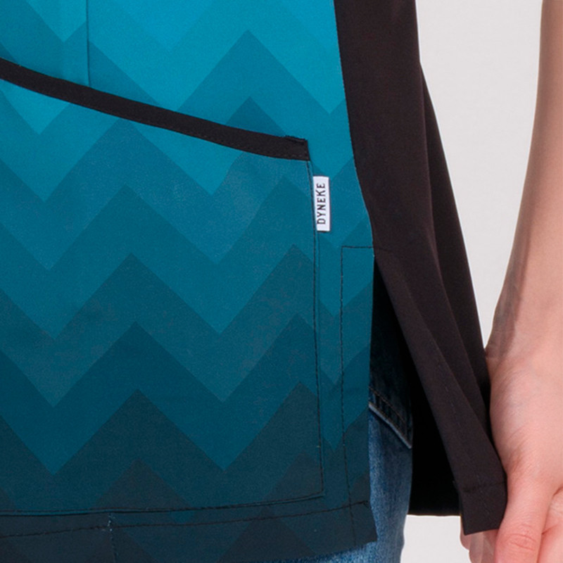 Casaca estética Zig Zag turquesa - Dyneke