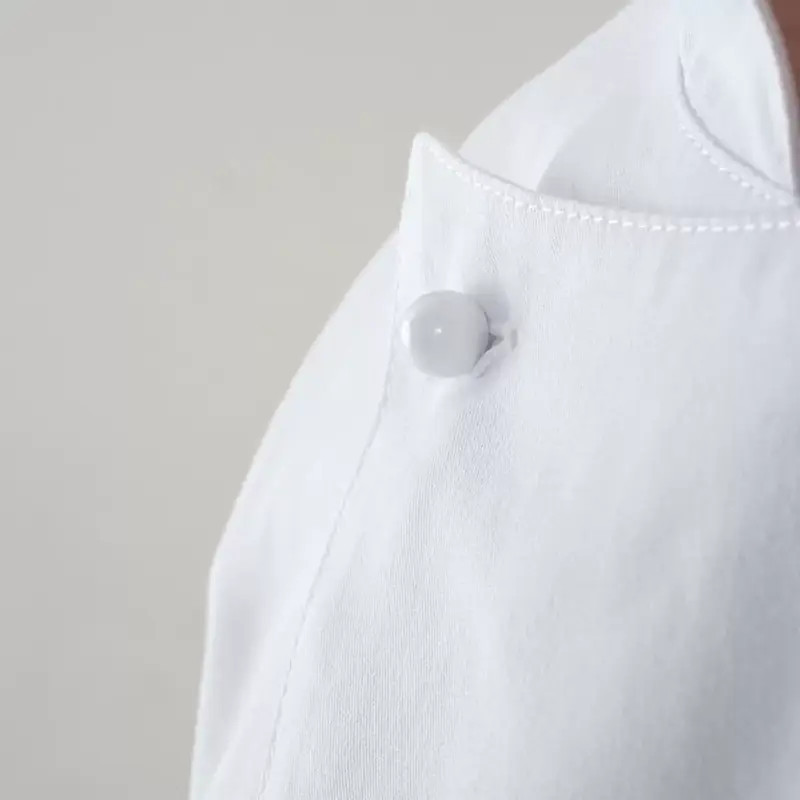 Chaqueta de cocina blanca Slim Fit Adriano - Giblor´s