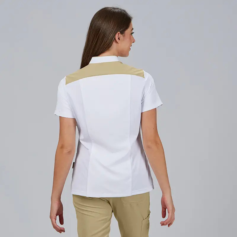 Casaca blanca detalle Camel Judit - Gary's 600116