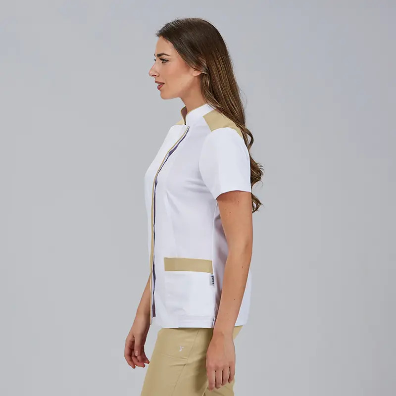 Casaca blanca detalle Camel Judit - Gary's 600116