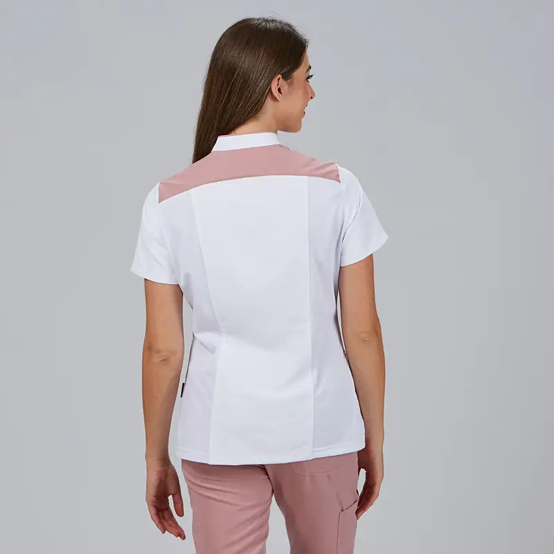 Casaca blanca detalle Rosa Nude Judit - Gary's 600116