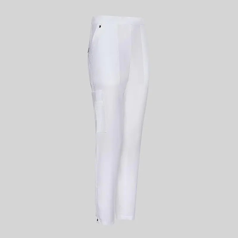 Pantalón sanitario mujer blanco cremallera en bajos - Gary's 700079