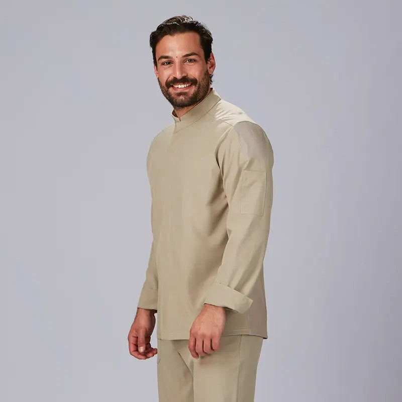 Chaqueta hostelería unisex combinada con canalé Sol- Gary's