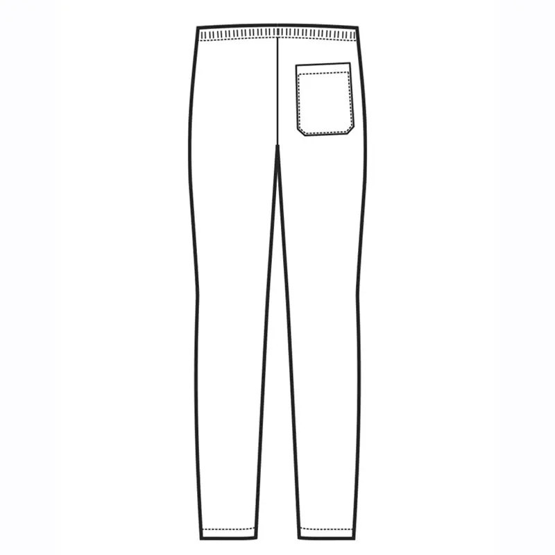 Pantalón sanitario con goma y cordón burdeos Isacco - Pantalones médicos