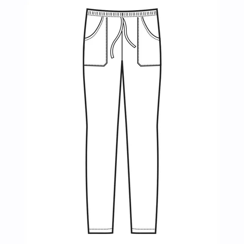 Pantalón sanitario con goma y cordón burdeos Isacco - Pantalones médicos