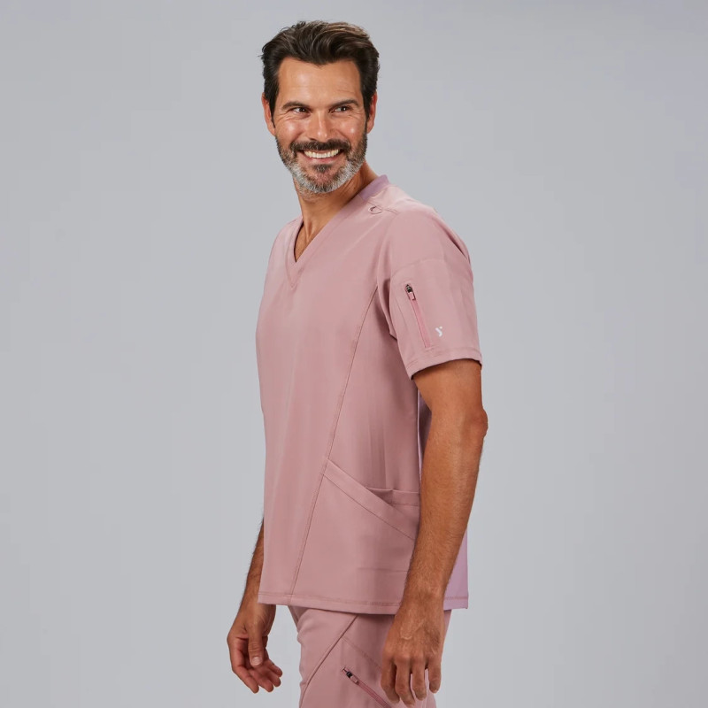 Camisola sanitaria hombre tejido Iris rosa nude Rubén - Gary's