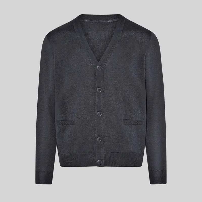 Chaqueta laboral de punto gris marengo con botones - Gary's