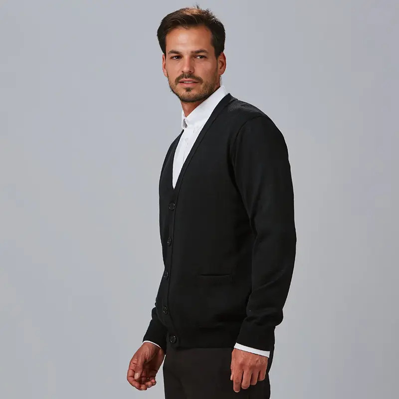 Chaqueta laboral de punto negra con botones - Gary's