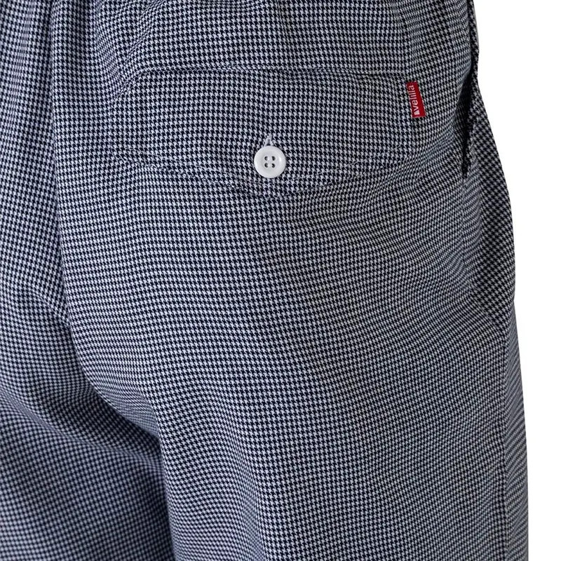Pantalón cocinero tejido pata de gallo - Uniformes camareros y chefs Velilla - Ropa de trabajo