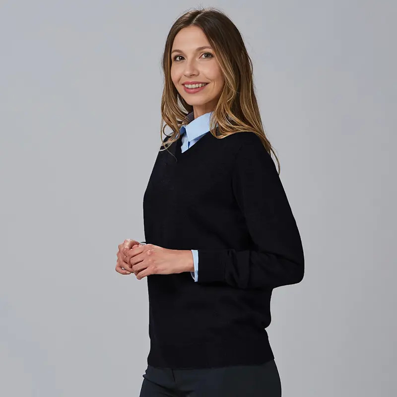 Jersey para mujer de punto marino con cuello pico - Gary's