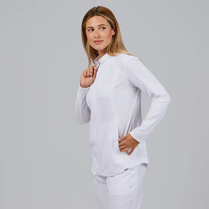 Casaca laboral tejido Iris blanca Arlet - Gary's 600085