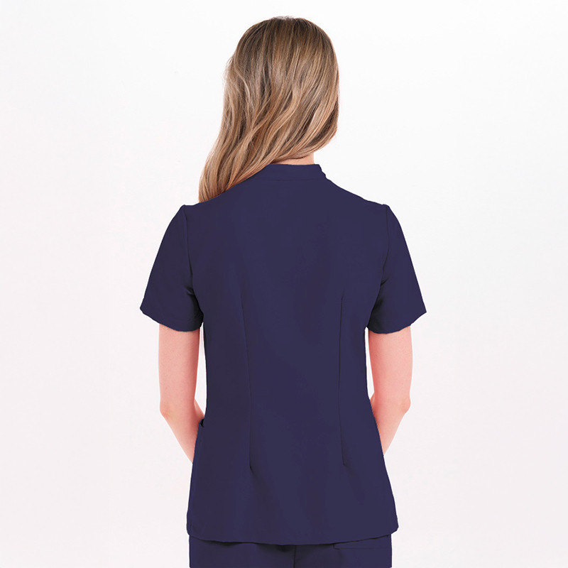 Chaqueta entallada azul marino de mujer con botón perla - Dyneke 8281583