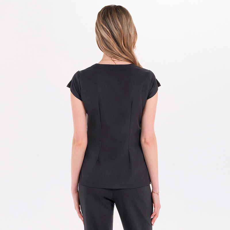 Chaqueta estética negra con cintas de raso - Dyneke