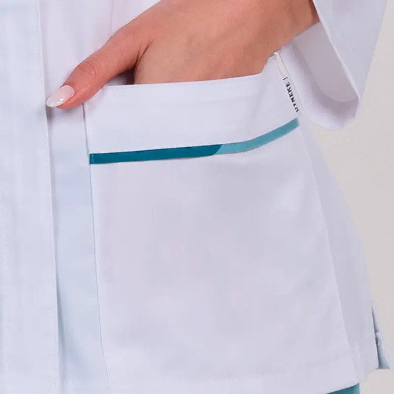 Chaqueta sanidad mujer doble vivo Aguamarina - Dyneke