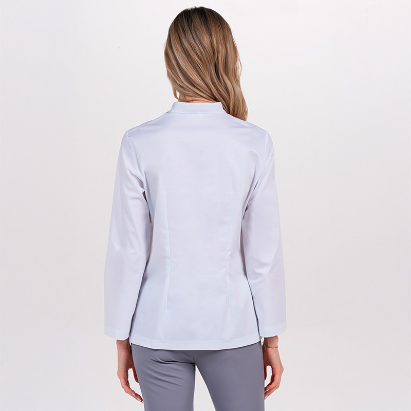 Chaqueta sanidad mujer doble vivo gris - Dyneke