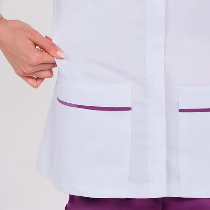 Chaqueta sanidad mujer doble vivo morado- Dyneke 8338859