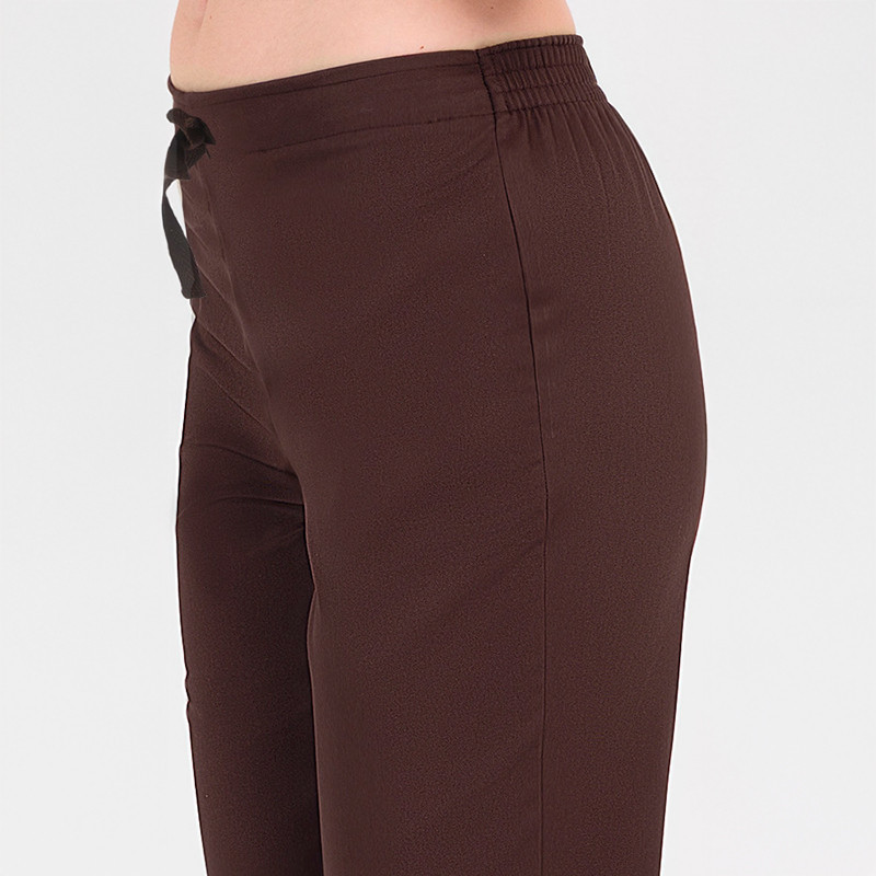 Pantalón de chica marrón chocolate acampanado - Dyneke 8584778